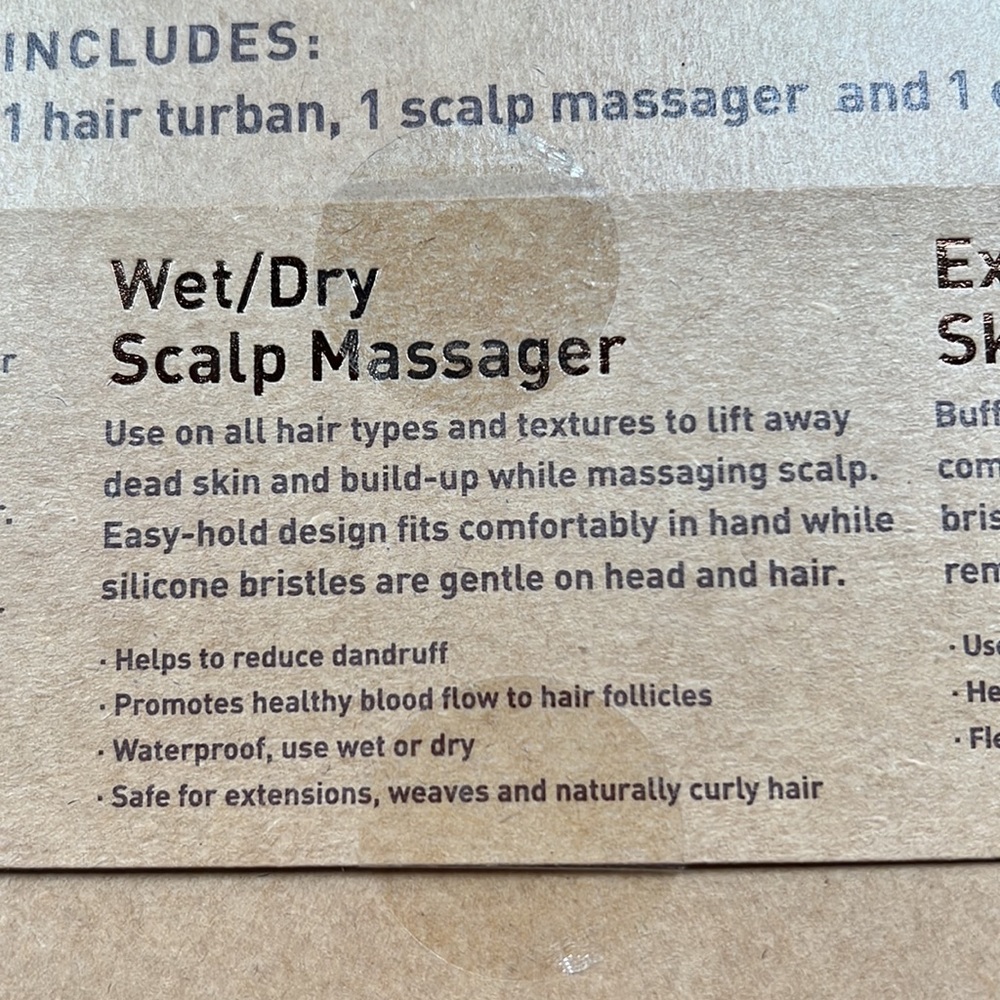 3-PIECE SPA SET - hair turban, scalp massage, and exfoliating. - Picture 7 of 11